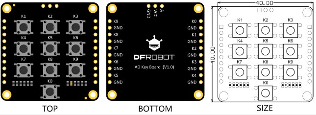 Schematic - DFRobot Fermion: ADKey Board -10 Keys (Breakout)